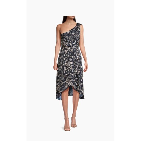 Laundry by Shelli Segal One shoulder NEW midi dress Was $148 - Picture 1 of 11